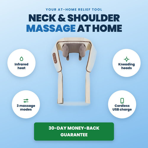 Neck and shoulder massager at home